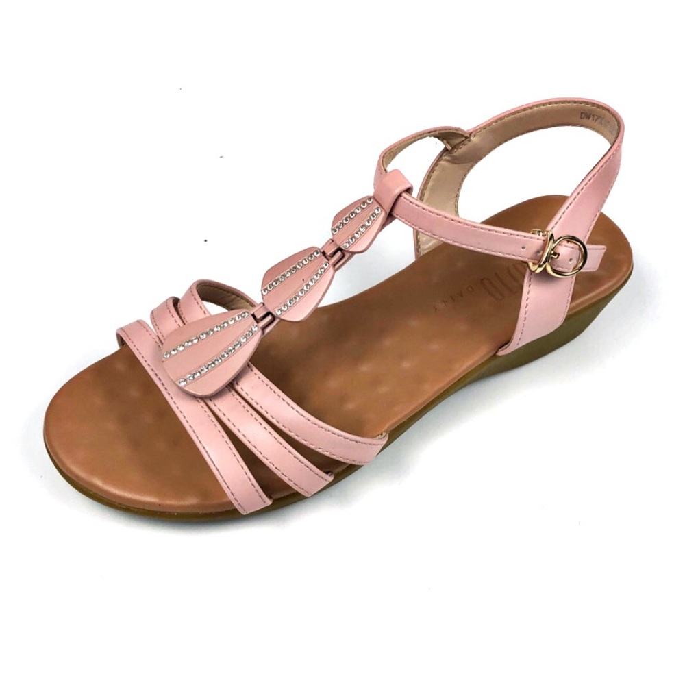 Dusto Girls Pink Ankle Strap Sandals Size 1.5